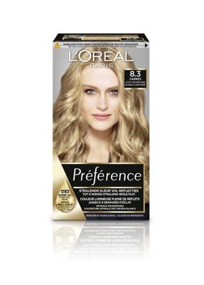 L’Oréal Paris Préférence 8.3 - Licht Goudblond - Haarverf met Color extender