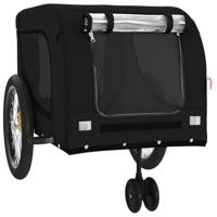 VidaXL Hondenfietstrailer oxford stof en ijzer zwart - thumbnail
