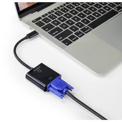 Renkforce RF-4679564 USB-C / VGA Adapter [1x USB-C stekker - 1x VGA-bus] Zwart 10.00 cm