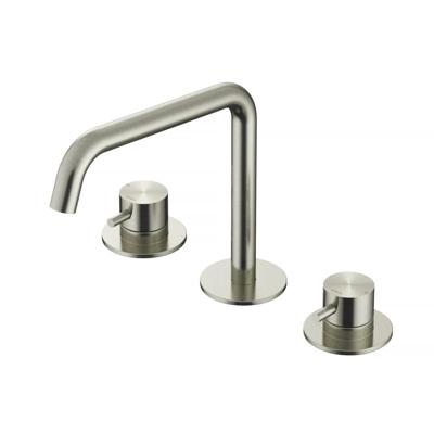 Hotbath Archie - Wastafelmengkraan - zonder Waste - Laag - Geborsteld Nikkel - Opbouw - Roestvrijstaal - V04