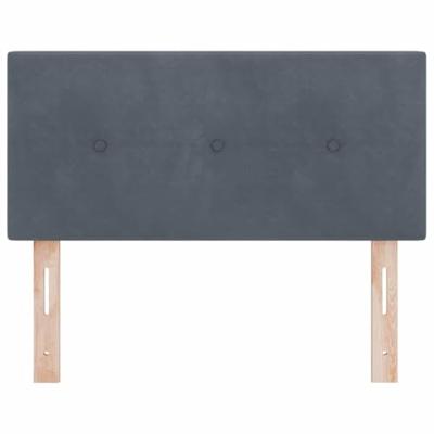 Hoofdbord met LED -striplichten Verstelbaar Grijs 80 cm Fluweel