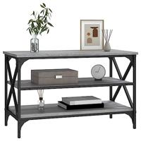 Tv-meubel 80x40x50 cm bewerkt hout grijs sonoma eikenkleurig - thumbnail