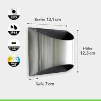 Lutec Dodd ST5006 SMD LED-buitenlamp (wand) 7.5 W RVS - thumbnail