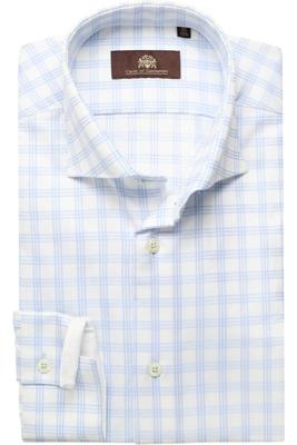 Circle Of Gentlemen Overhemd Floyd Lichtblauw Geruit Cutaway Slim Fit