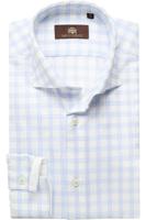 Circle Of Gentlemen Overhemd Floyd Lichtblauw Geruit Cutaway Slim Fit - thumbnail