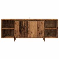Tv-meubel 130x35x50 cm bewerkt hout oud houtkleurig - thumbnail