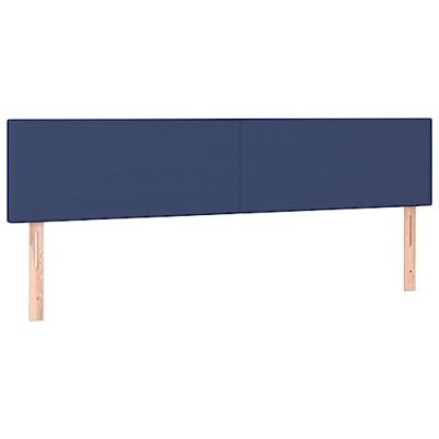 Boxspring met matras stof blauw 200x200 cm