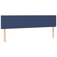 Boxspring met matras stof blauw 200x200 cm - thumbnail