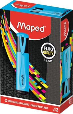 Fluoriscerende Markeerstift Maped Peps Classic Blauw (12 Stuks)