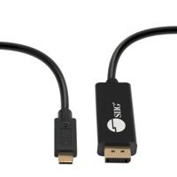 SIIG 7ft USB-C naar DisplayPort actieve kabel, DP 1.2 4K60, draagbaar voor Windows en Mac-laptops of smartphone en tablet, USB-C DP Alt-modus vereist (CB-TC0K11-S1) - thumbnail