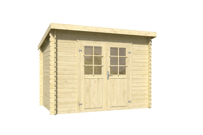 Outdoor Life Nadia Blokhut 295x195 cm 28 mm vuren blank- Lessenaarsdak- Onbehandeld vurenhout- Outdoor Life Outdoor Life Nadia Blokhut 295x195 cm 28 mm vuren blank- Lessenaarsdak- Onbehandeld vurenhout- Outdoor Life