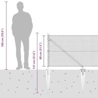 VidaXL Afrasteringspaal grijs 25 x 0,8 m (16 x 16 mm heknet) - thumbnail