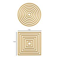 Vaessen Creative • mini snij- en embossingmallen ronde banners & labels 11st. - thumbnail