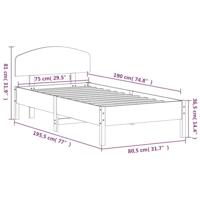 Bedframe zonder matras massief grenenhout 75x190 cm - thumbnail