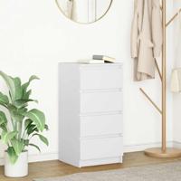 Dressoir 37,5x35x76 cm bewerkt hout wit - thumbnail