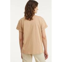 JOSH V T-shirt Teddy Together met tekst en borduursels beige - thumbnail