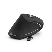 MediaRange Wireless Vertical Linkshänder, zwart muis - thumbnail