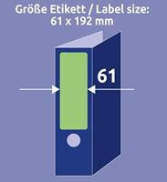 Rugetiket Avery breed 61x192mm zelfklevend groen - thumbnail