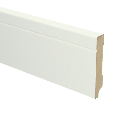 MDF Tijdloze plint 90x15 voorgelakt RAL9010 - lengte 240cm