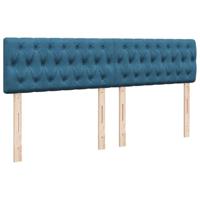 Boxspring met matras fluweel blauw 200x200 cm - thumbnail