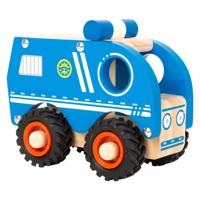 Small Foot - houten politieauto blauw - thumbnail