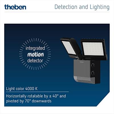 Theben 1020803 Bewegingsmelder Zwart