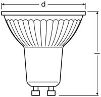 OSRAM HOMELIGHTING 4058075303287 LED-lamp Energielabel G (A - G) GU10 Reflector 4.3 W = 30 W Koudwit (Ø x l) 51 mm x 56 mm 1 stuk(s) - thumbnail
