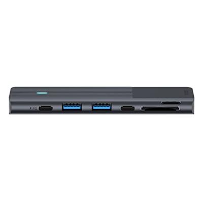 Rapoo USB-C Multiport Adapter, 7-in-2, grijs Desktop accessoire Zwart - thumbnail