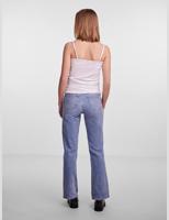 Dames hemd - spaghetti bandjes - Irene - Katoenen onderhemd met smalle bandjes - Wit - Zwart - thumbnail