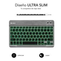 FUNDA TECLADO TABLET SUBBLIM SMART BACKLIT BT KEYBOARD GREY - thumbnail