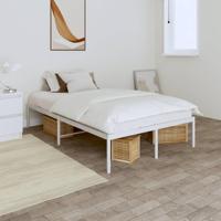 Bedframe metaal wit 135x190 cm - thumbnail