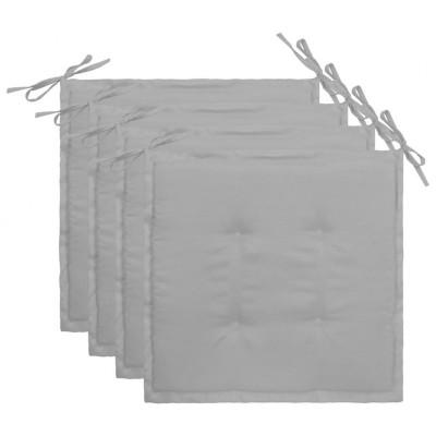VidaXL Tuinstoelkussens 4 st 40x40x4 cm oxford stof grijs VidaXL Tuinstoelkussens 4 st 40x40x4 cm oxford stof grijs