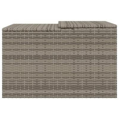 Garage voor robotmaaier 86x90x52/57 cm poly rattan grijs