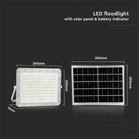 V-TAC VT-180W-W 7845 LED-schijnwerper, Zonne-energiemodule 20 W Koudwit Wit - thumbnail
