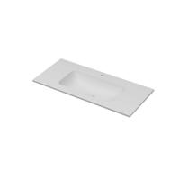 INK Aspekt Wastafel Porselein Midden met 1 Kraangat - 1000x450x15 mm - Mat Wit - thumbnail