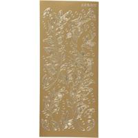 Creativ Company Stickers, bladeren, vel 10x23 cm, goud, 1 vel - thumbnail
