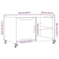 Tv-meubel 68x39x43,5 cm koudgewalst staal antracietkleurig - thumbnail
