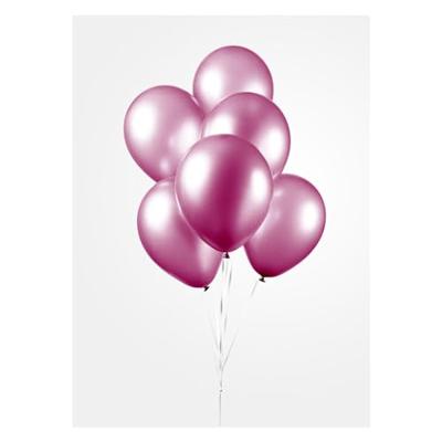 Globos Ballonnen pearl hard roze 30cm, 10st.
