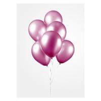 Globos Ballonnen pearl hard roze 30cm, 10st. - thumbnail