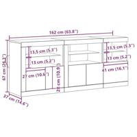 Dressoir Oud hout 162 x 37 x 67 cm Bewerkt hout - thumbnail