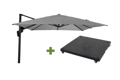 Libra 2,5x2,5m grijs met verrijdbare 70kg voet