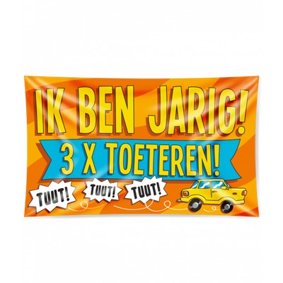 Gevelvlag Verjaardag 3x toeteren