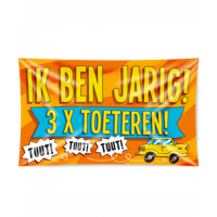 Gevelvlag Verjaardag 3x toeteren - thumbnail