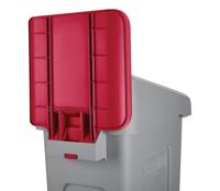 Paneel Rubbermaid Slim Jim Recyclestation voor label rood - thumbnail
