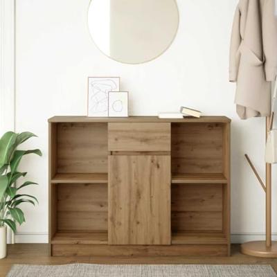 Dressoir lade 101x35x76 cm spaanplaat artisanaal eikenkleurig