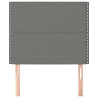 Hoofdborden 2 st 80x5x78/88 cm stof donkergrijs - thumbnail