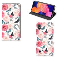 Samsung Galaxy A10 Smart Cover Butterfly Roses - thumbnail