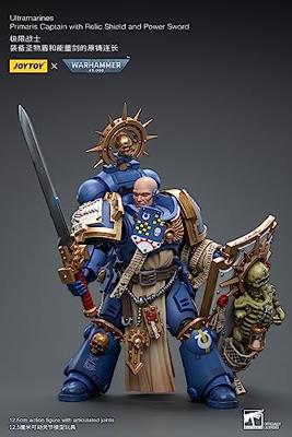 Warhammer 40k Action Figure 1/18 Ultramarines Primaris Captain with Relic Shield and Power Sword 12 cm - thumbnail