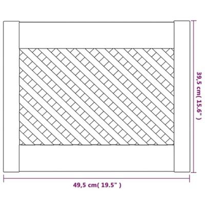 VidaXL Kastdeuren met latwerk 2 st 49,5x39,5 cm massief grenenhout VidaXL Kastdeuren met latwerk 2 st 49,5x39,5 cm massief grenenhout