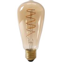 Calex LED Full Glass Flex Filament Rustik Lamp 240V 4W 200lm E27 ST64, Gold 2100K Dimmable, energy label A - thumbnail